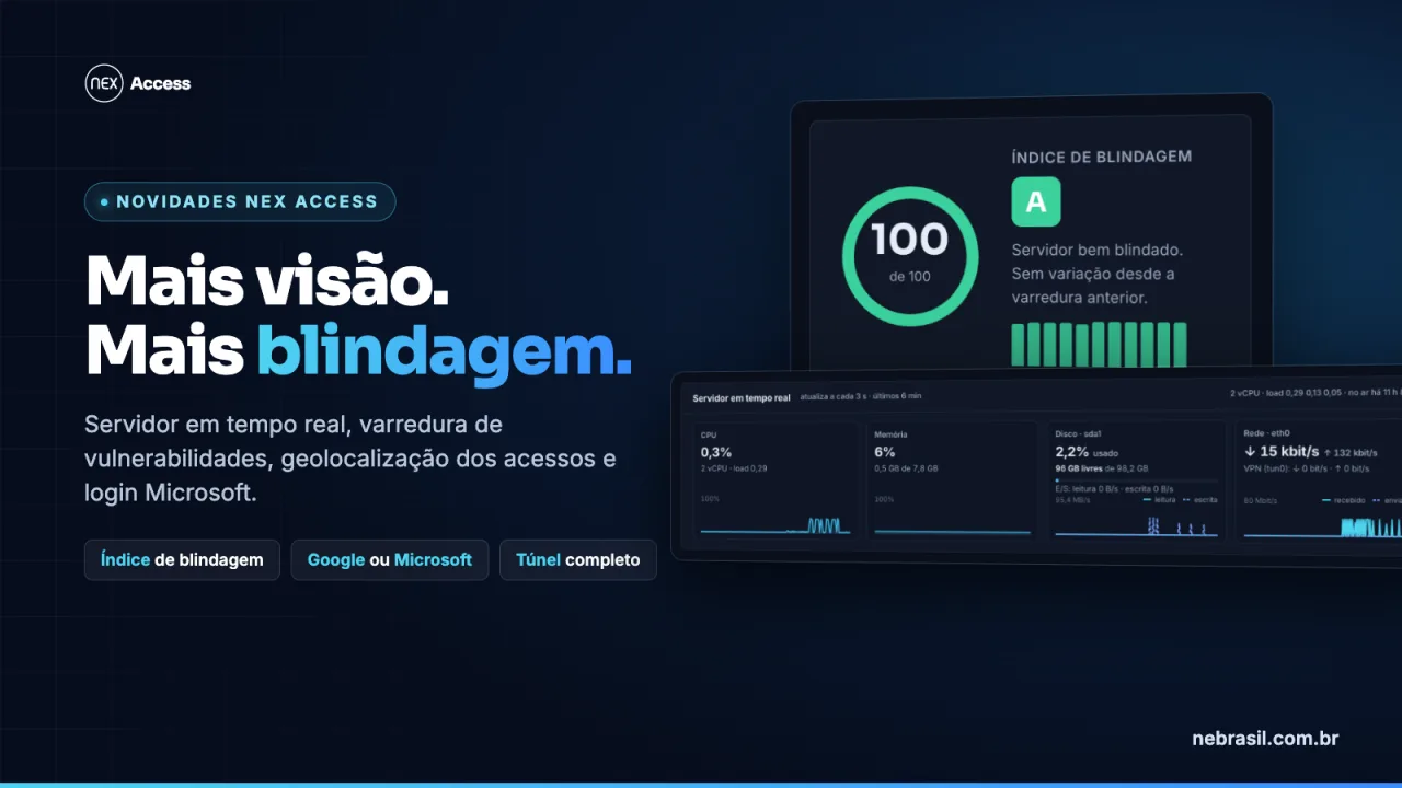 Novidades do NEX Access: tempo real e blindagem